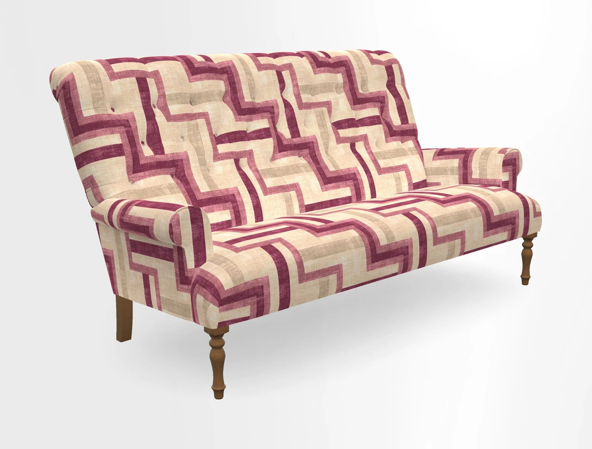 Chelsham 3 seater sofa in Two Tone Plain Biscuit