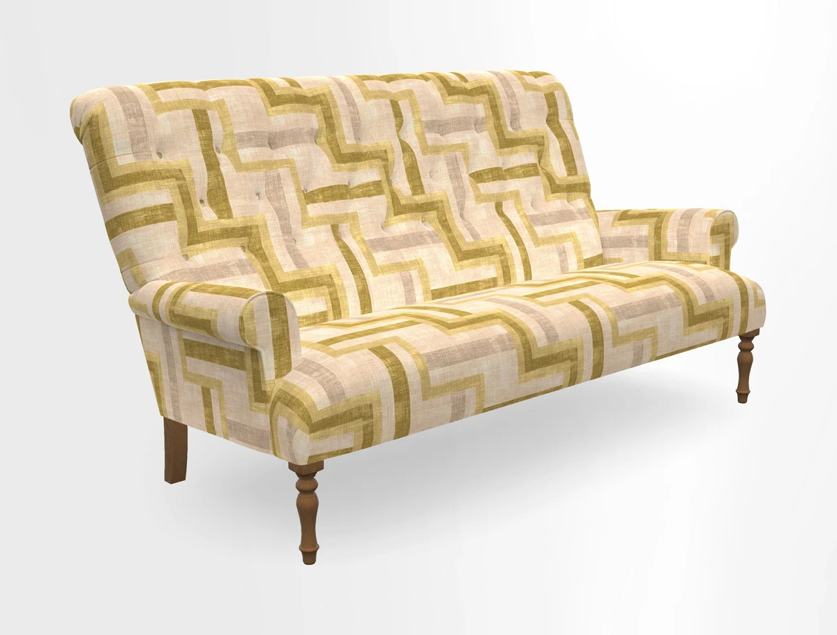 Chelsham 3 seater sofa in Two Tone Plain Biscuit