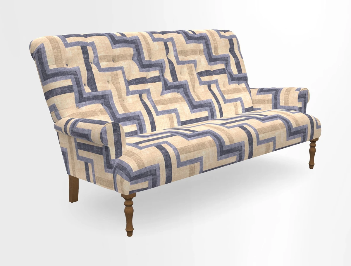 Chelsham 3 seater sofa in Two Tone Plain Biscuit