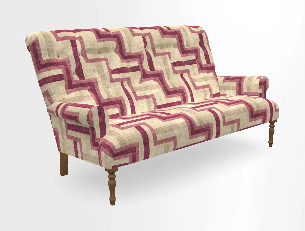 Chelsham 3 seater sofa in Two Tone Plain Biscuit