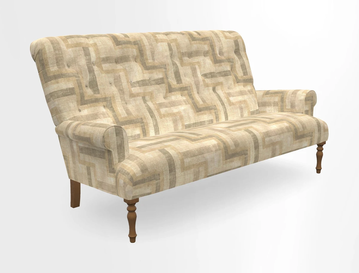 Chelsham 3 seater sofa in Two Tone Plain Biscuit