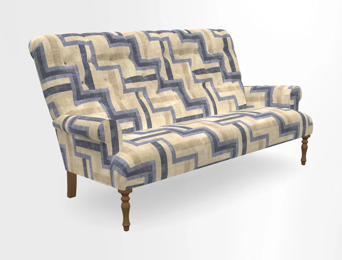 Chelsham 3 seater sofa in Two Tone Plain Biscuit
