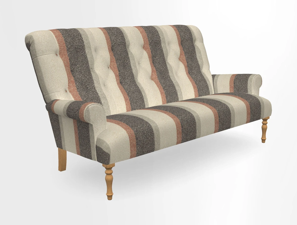 Chelsham 3 seater sofa in Two Tone Plain Biscuit