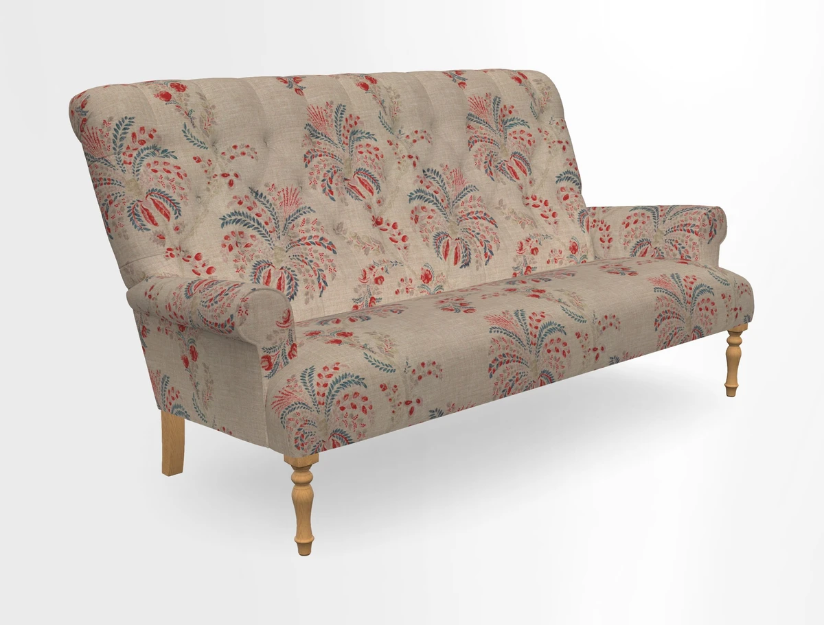 Chelsham 3 seater sofa in Two Tone Plain Biscuit