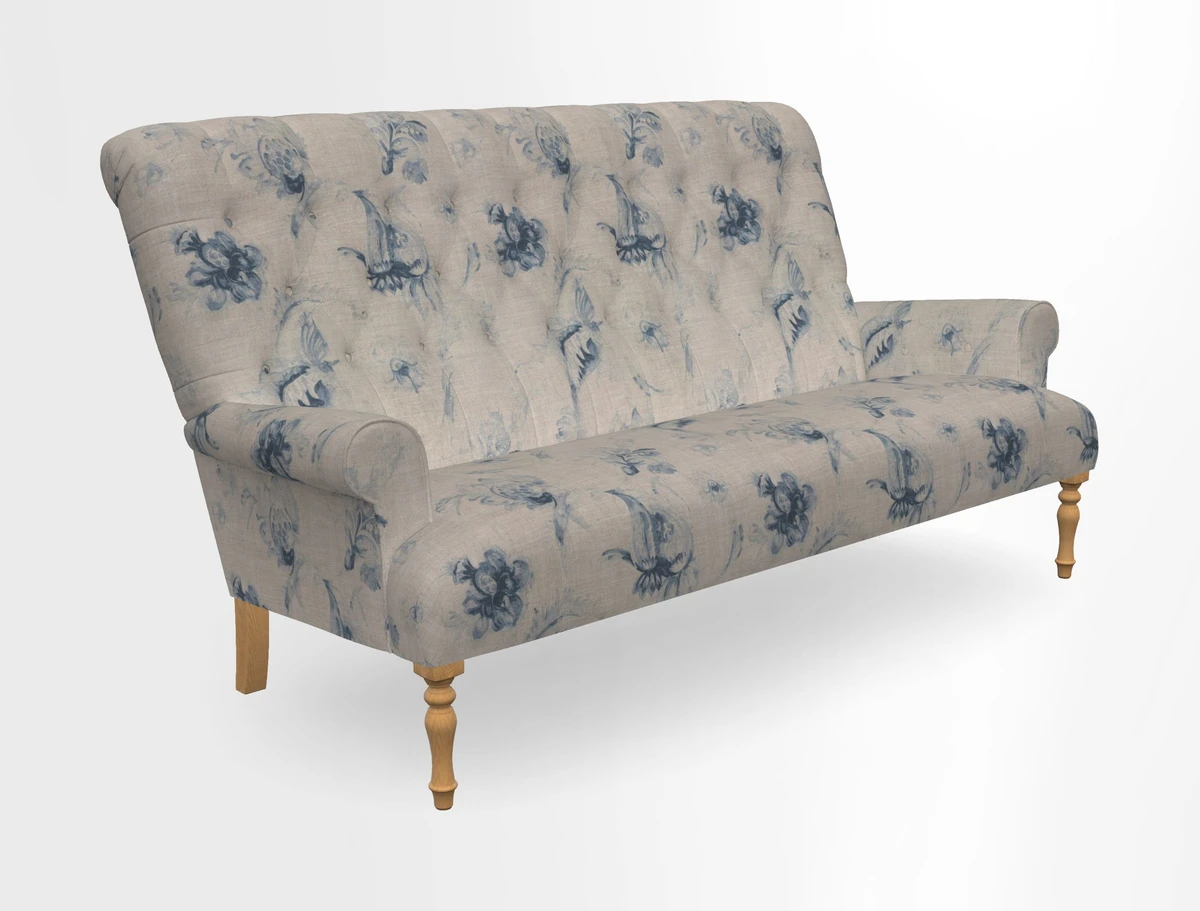 Chelsham 3 seater sofa in Two Tone Plain Biscuit