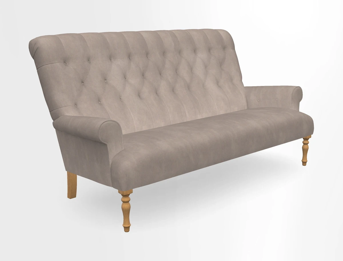 Chelsham 3 seater sofa in Two Tone Plain Biscuit