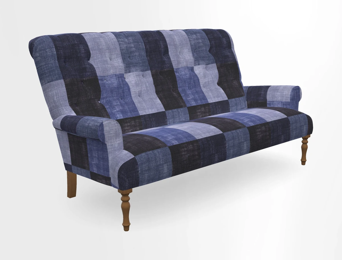 Chelsham 3 seater sofa in Two Tone Plain Biscuit