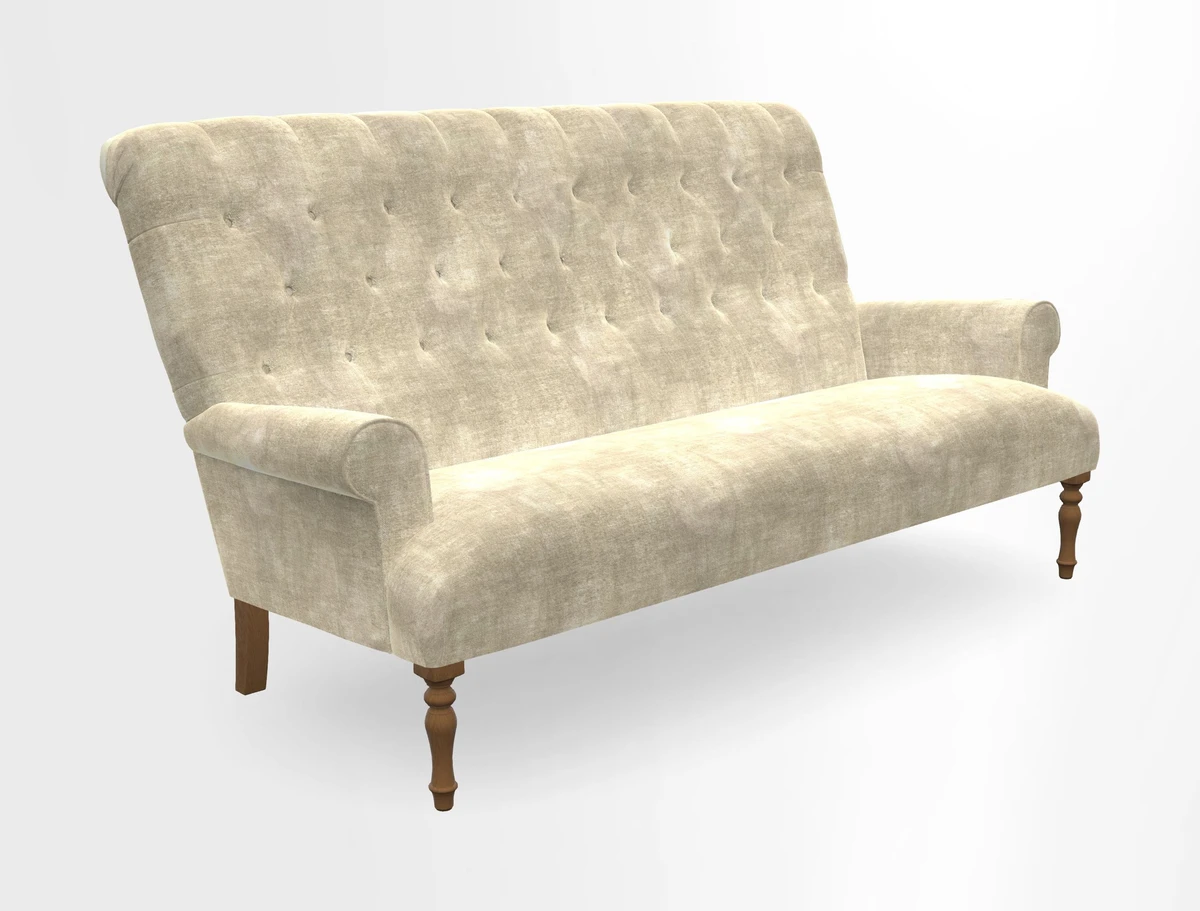 Chelsham 3 seater sofa in Two Tone Plain Biscuit