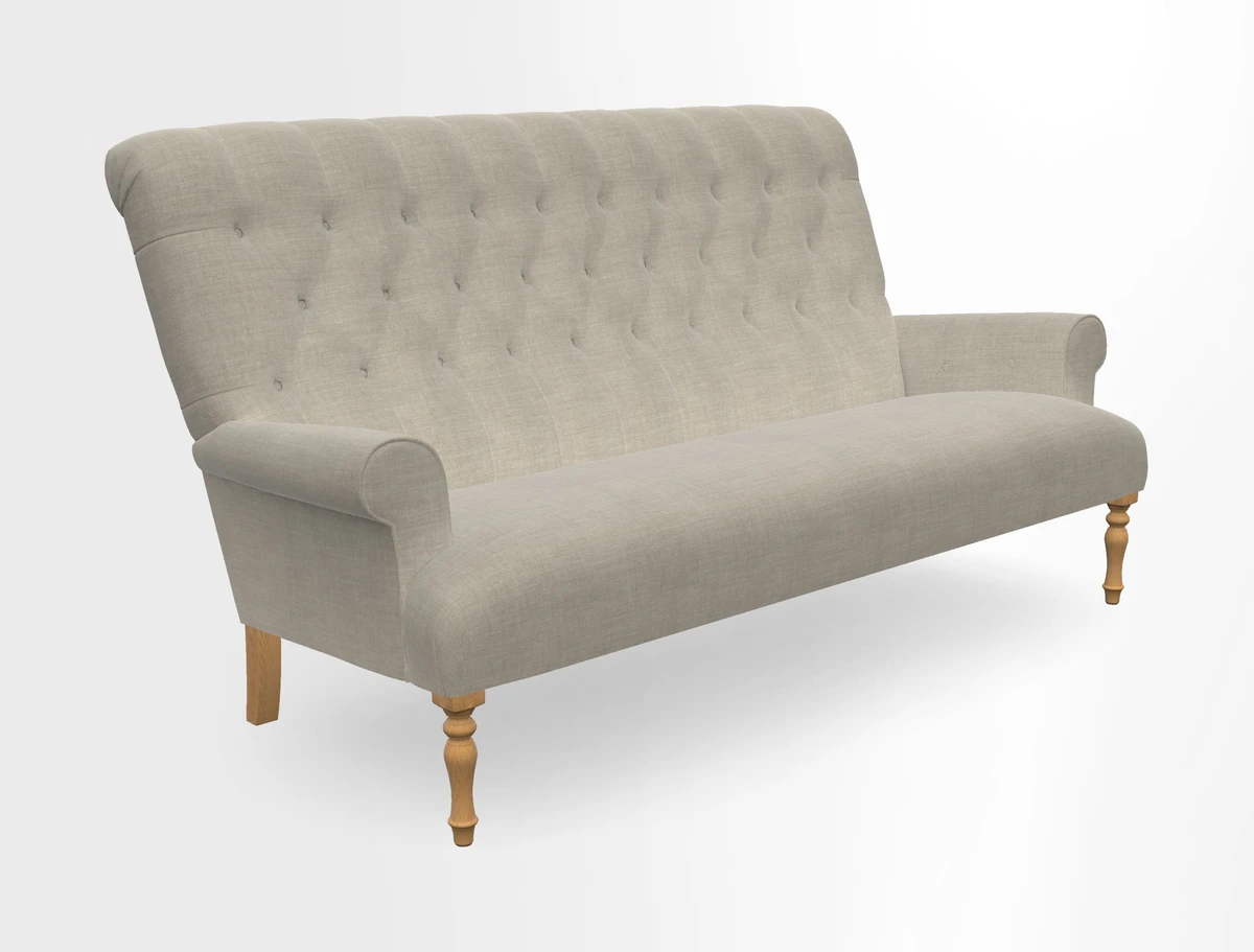 Chelsham 3 seater sofa in Two Tone Plain Biscuit