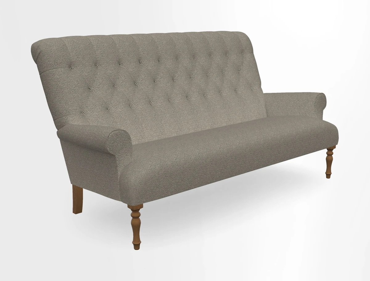 Chelsham 3 seater sofa in Two Tone Plain Biscuit