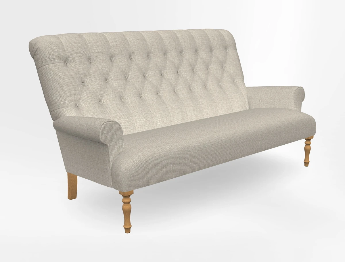 Chelsham 3 seater sofa in Two Tone Plain Biscuit