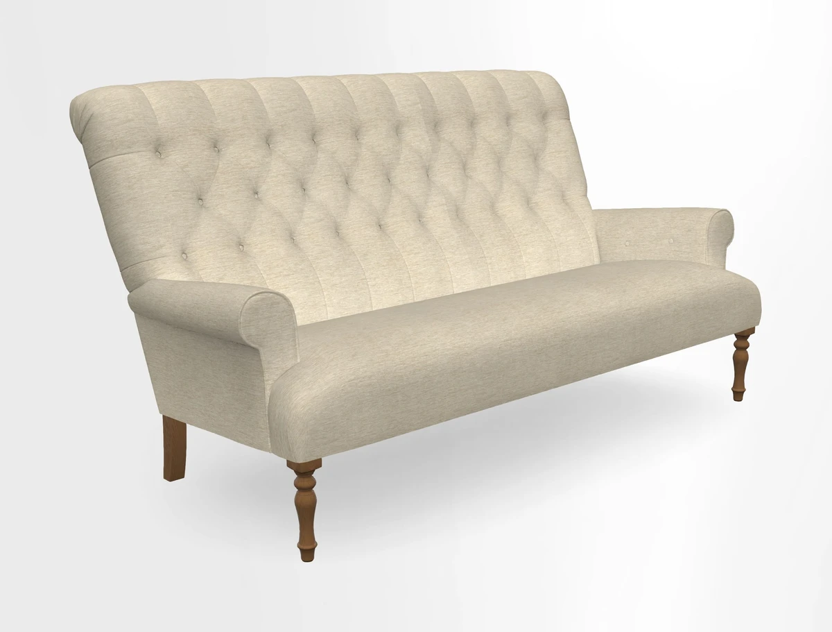 Chelsham 3 seater sofa in Two Tone Plain Biscuit