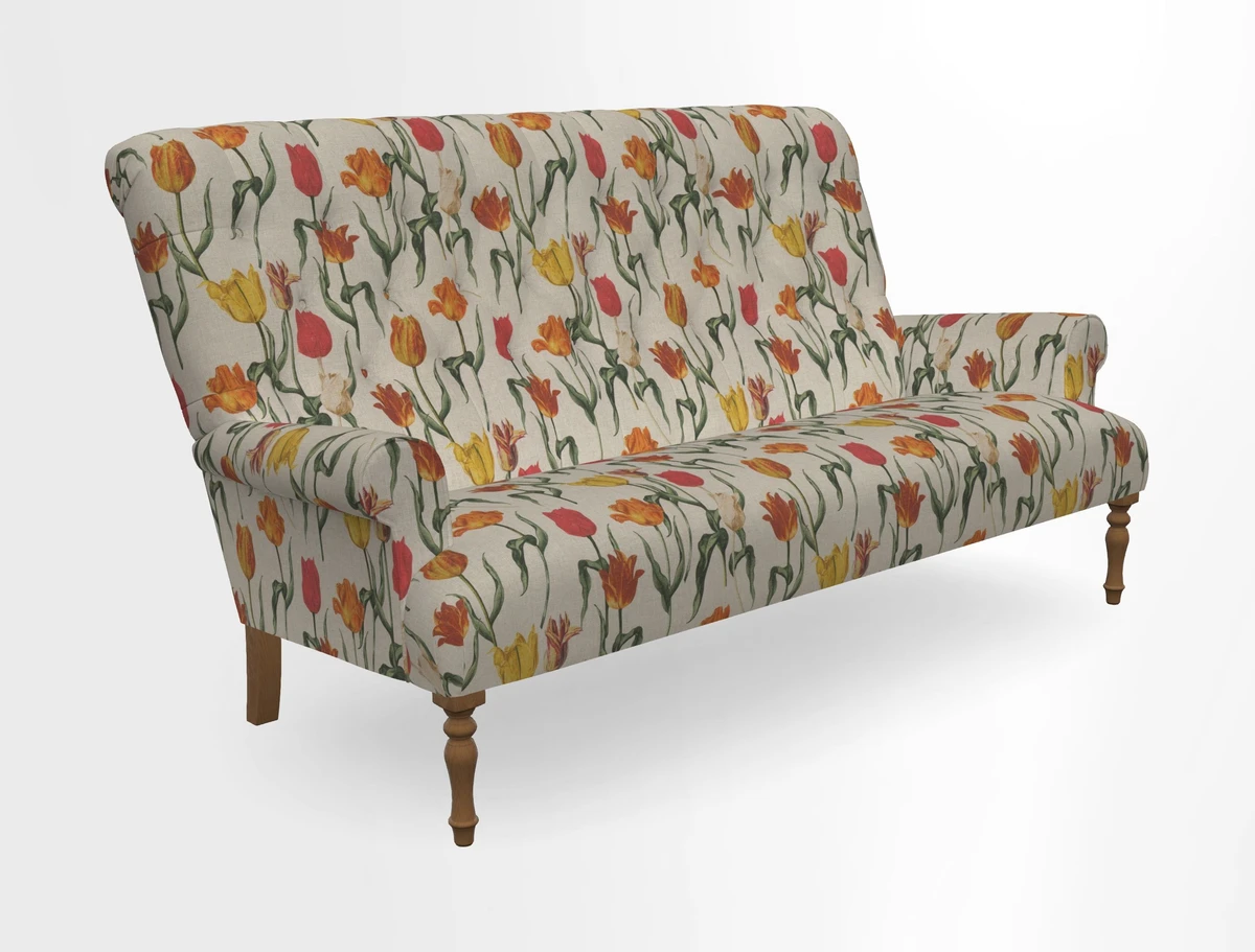 Chelsham 3 seater sofa in Two Tone Plain Biscuit