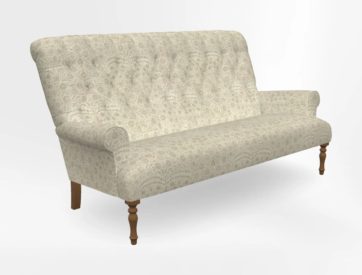 Chelsham 3 seater sofa in Two Tone Plain Biscuit