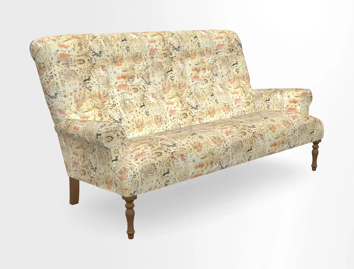 Chelsham 3 seater sofa in Two Tone Plain Biscuit