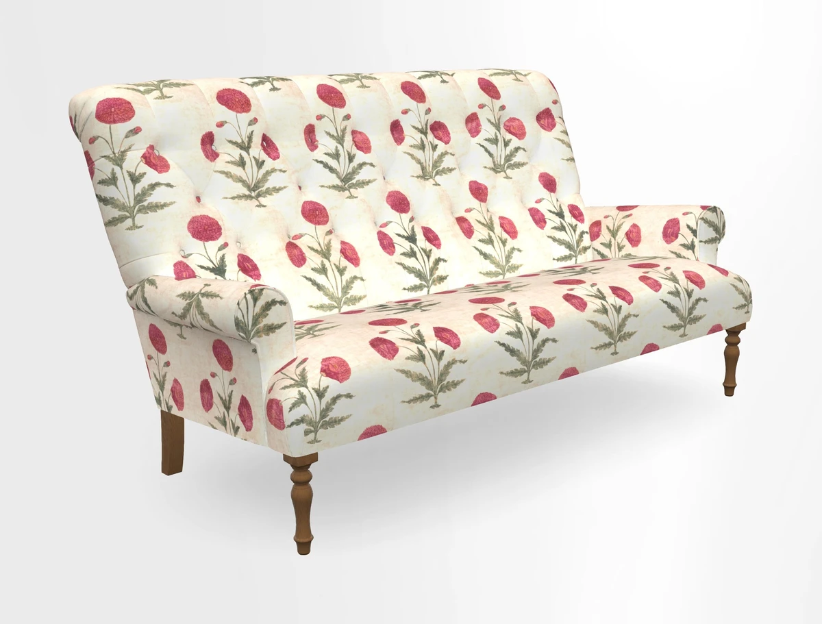 Chelsham 3 seater sofa in Two Tone Plain Biscuit