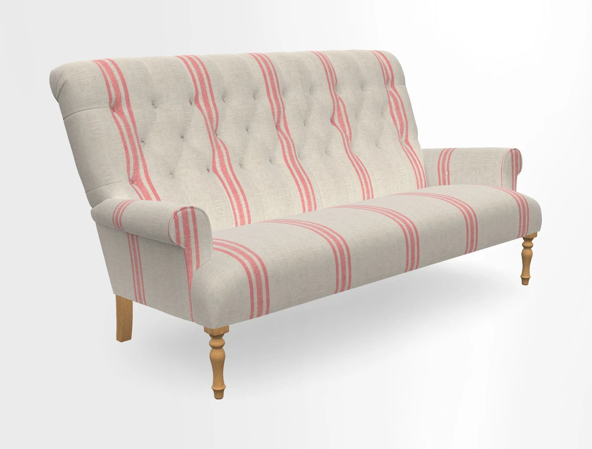Chelsham 3 seater sofa in Two Tone Plain Biscuit
