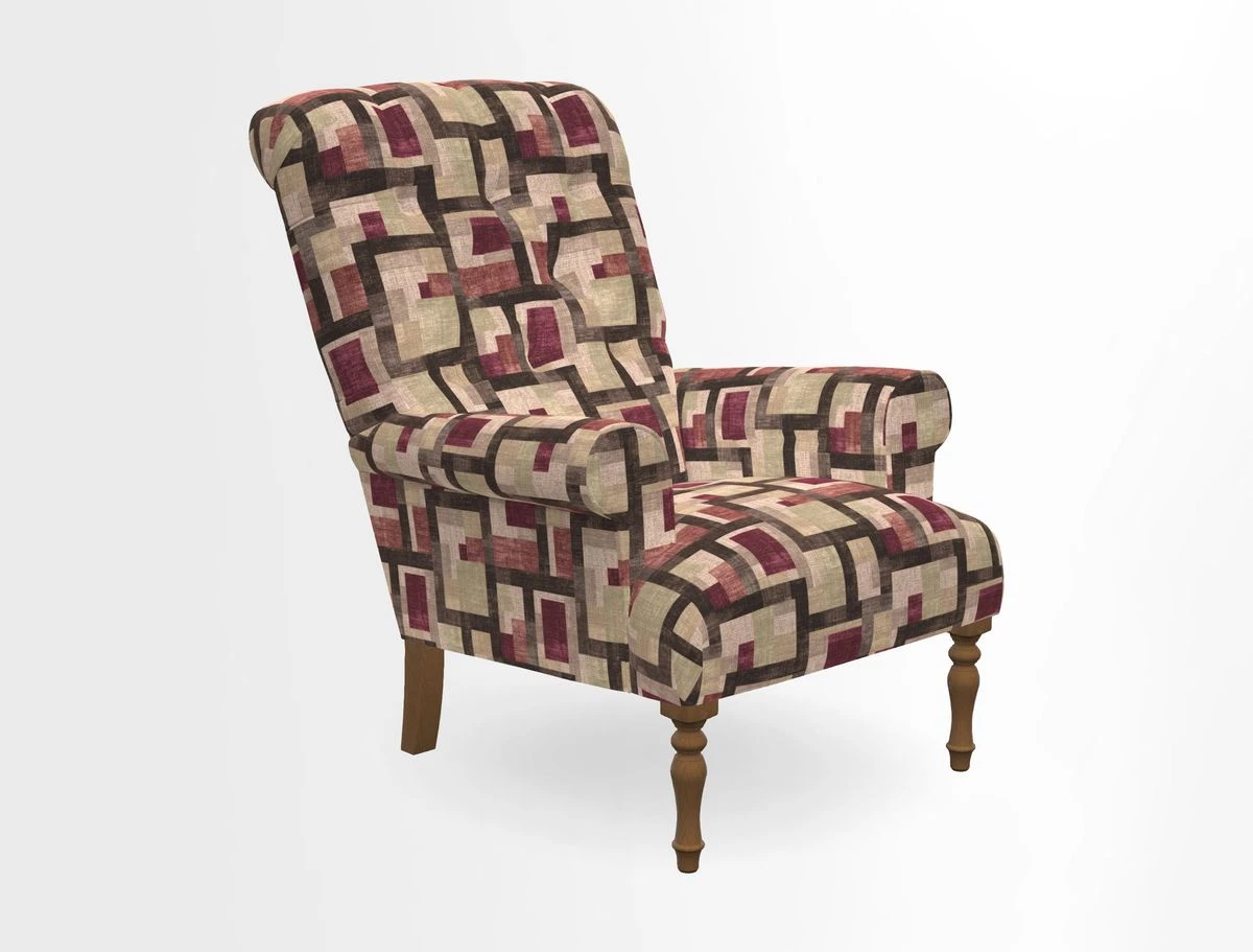 Chelsham Chair in Roxburgh Herringbone Paprika