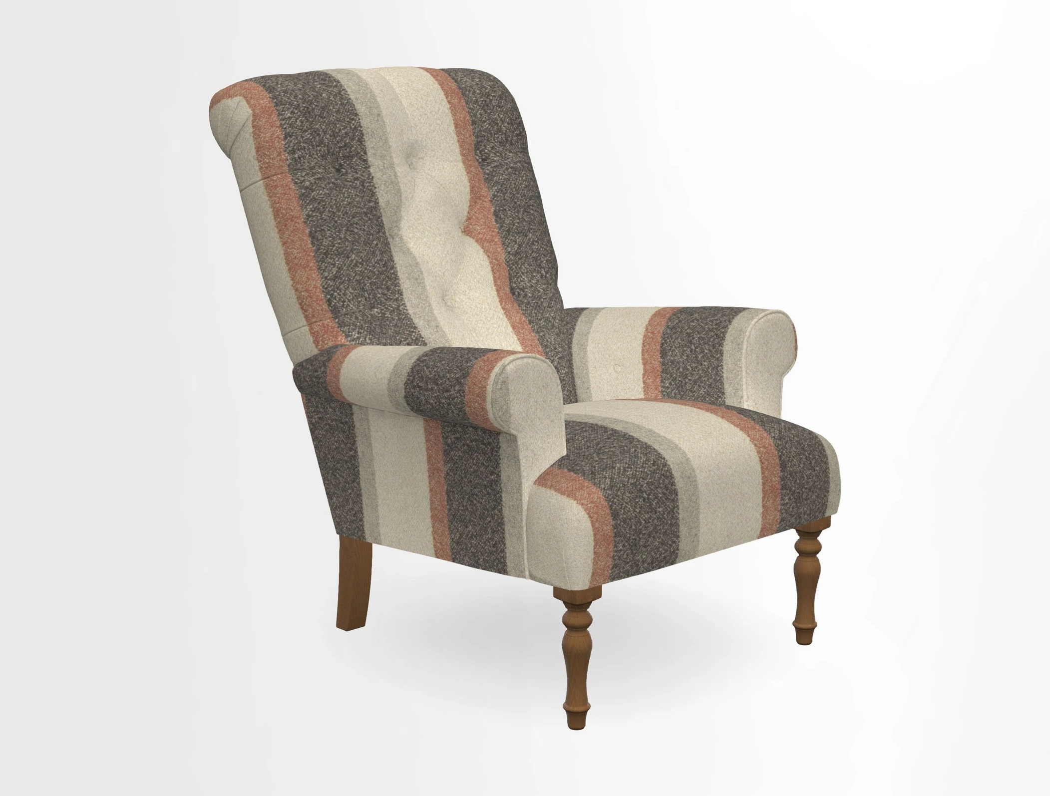 Chelsham Chair in Roxburgh Herringbone Paprika