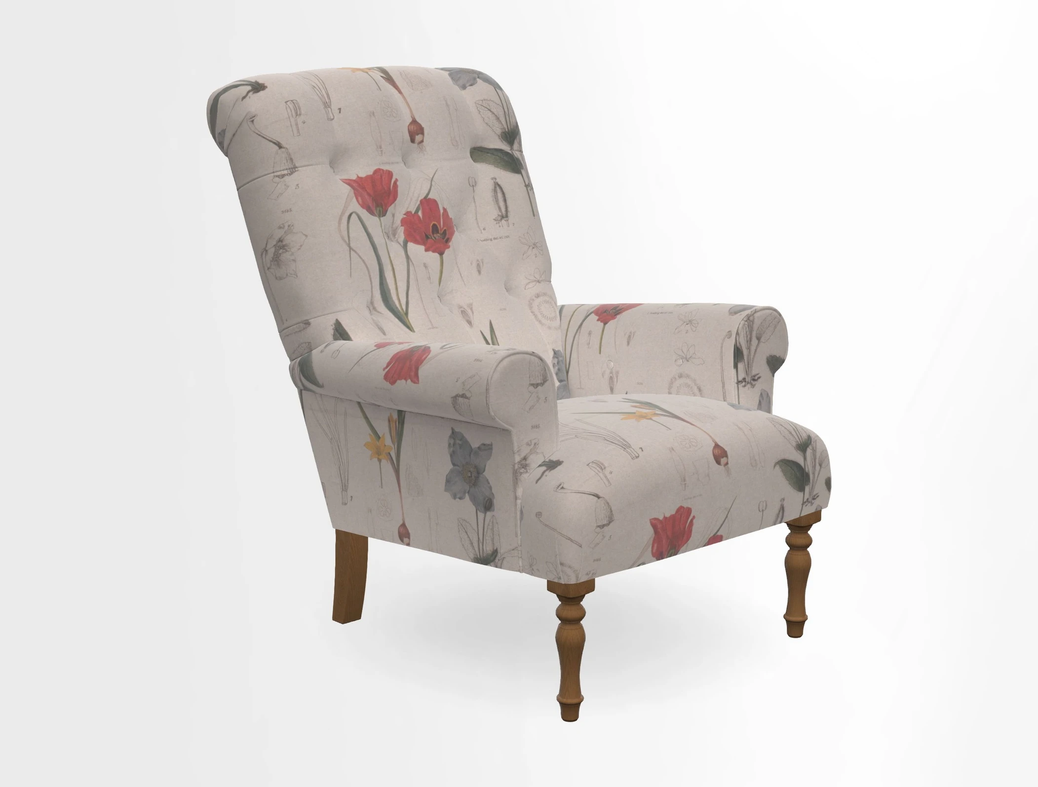 Chelsham Chair in Roxburgh Herringbone Paprika