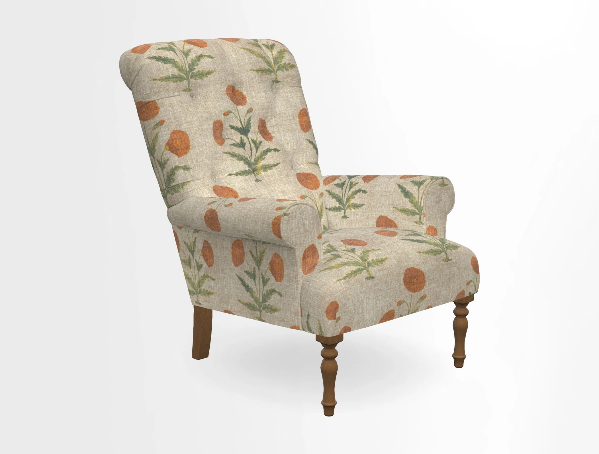 Chelsham Chair in Roxburgh Herringbone Paprika