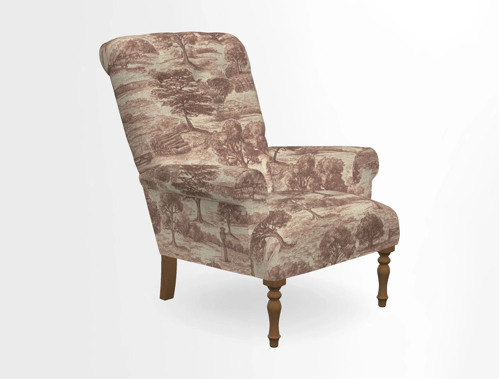 Chelsham Chair in Roxburgh Herringbone Paprika