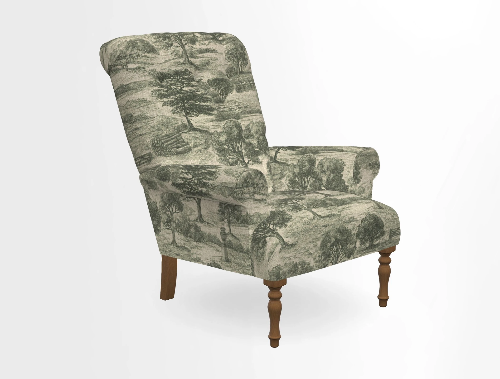 Chelsham Chair in Roxburgh Herringbone Paprika