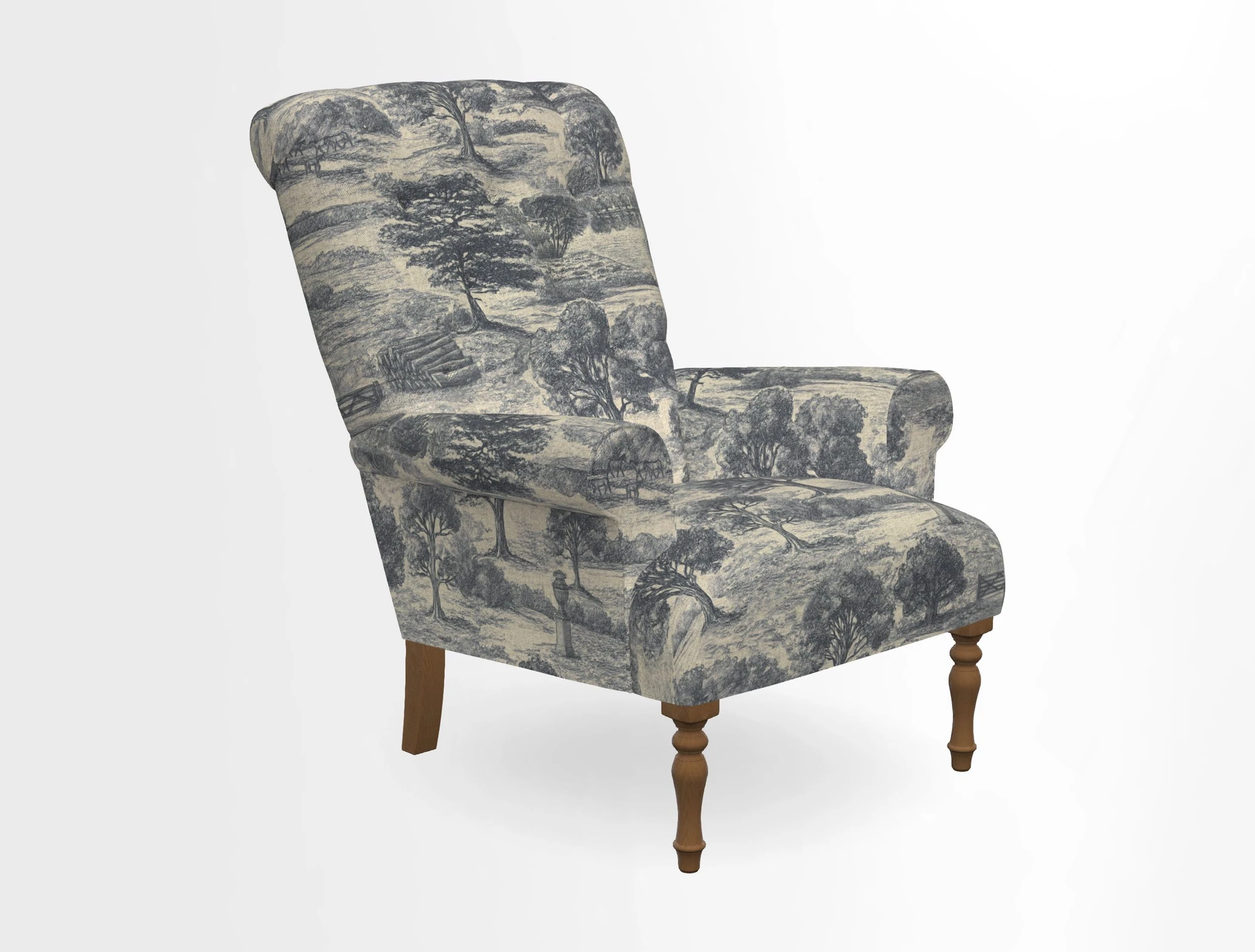 Chelsham Chair in Roxburgh Herringbone Paprika