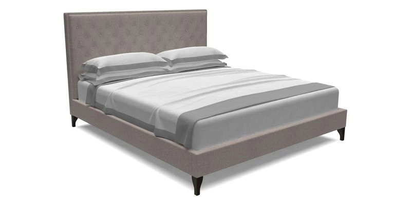 Camden Super King Bed in Portland Velvet Brass & Pampas Saffron
