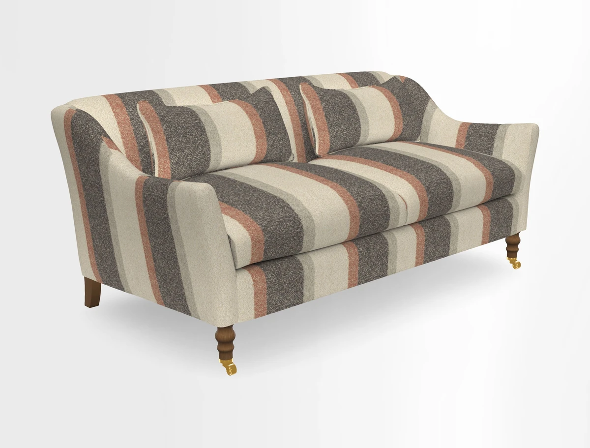 Cromer 3 Seater Sofa in RHS Botanicals Henry Moon Lions Tail Terracotta