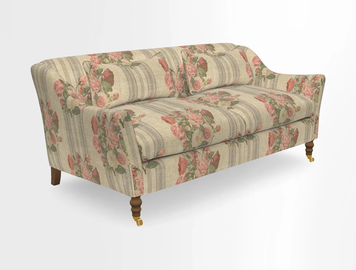 Cromer 3 Seater Sofa in RHS Botanicals Henry Moon Lions Tail Terracotta