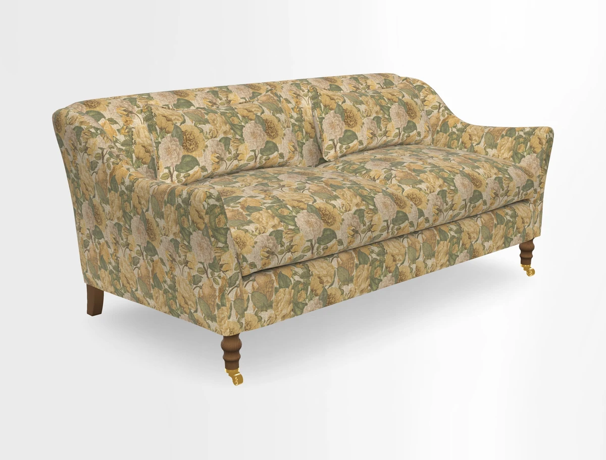 Cromer 3 Seater Sofa in RHS Botanicals Henry Moon Lions Tail Terracotta