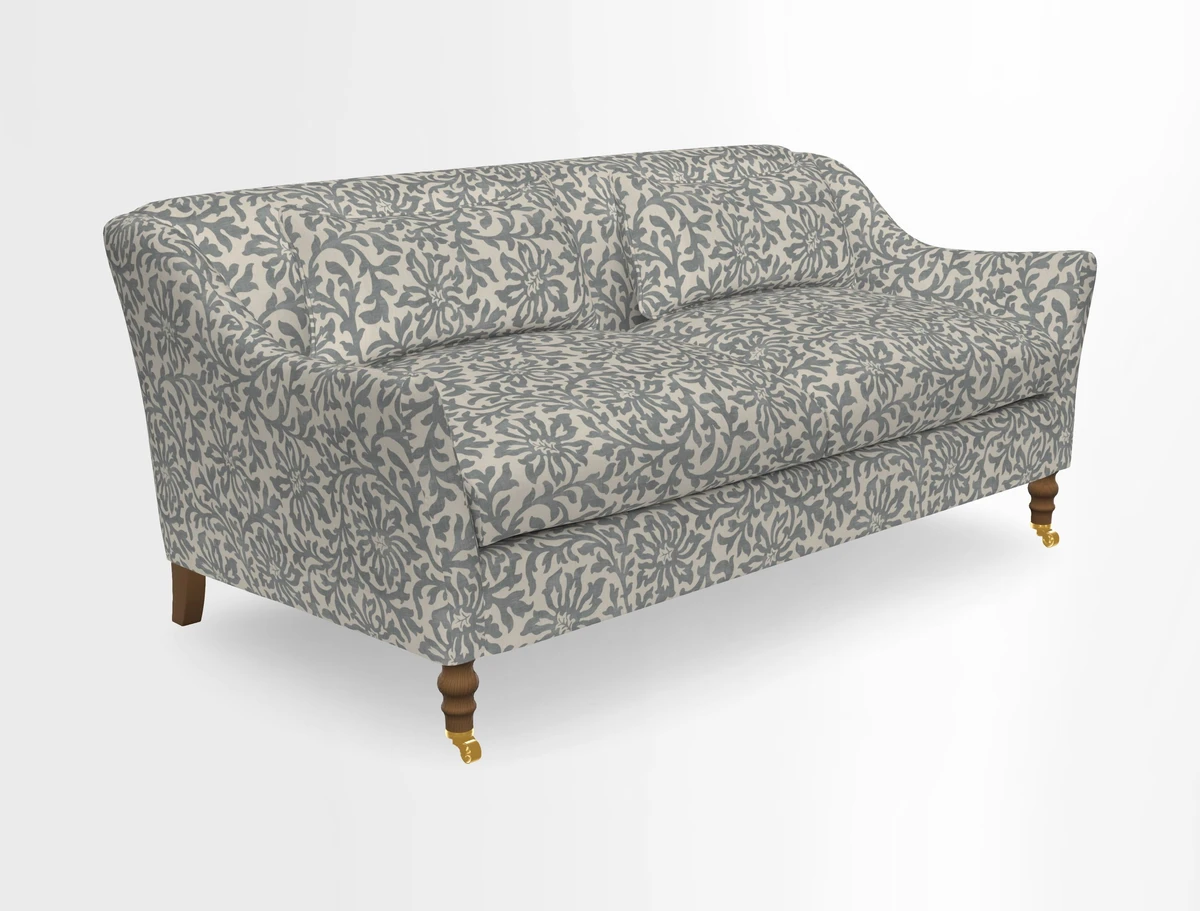 Cromer 3 Seater Sofa in RHS Botanicals Henry Moon Lions Tail Terracotta