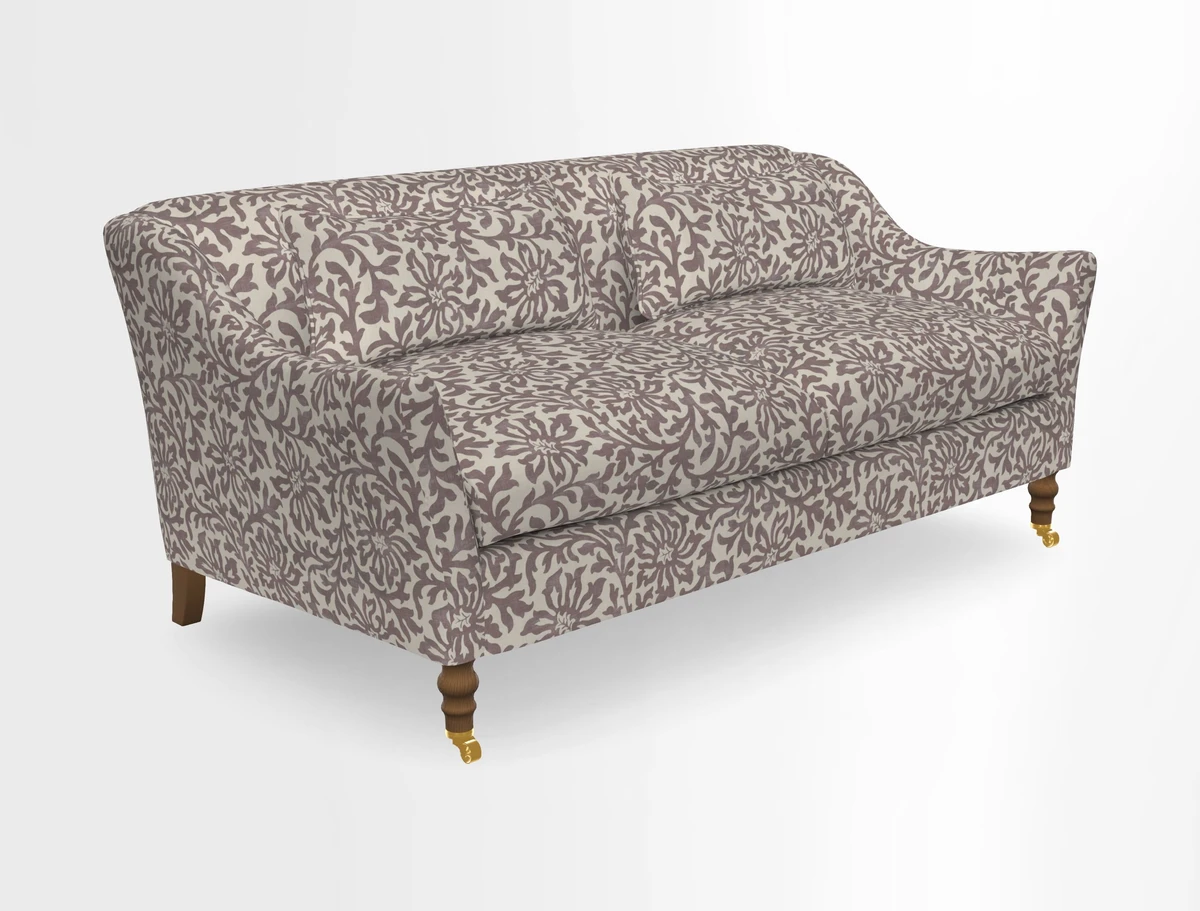 Cromer 3 Seater Sofa in RHS Botanicals Henry Moon Lions Tail Terracotta