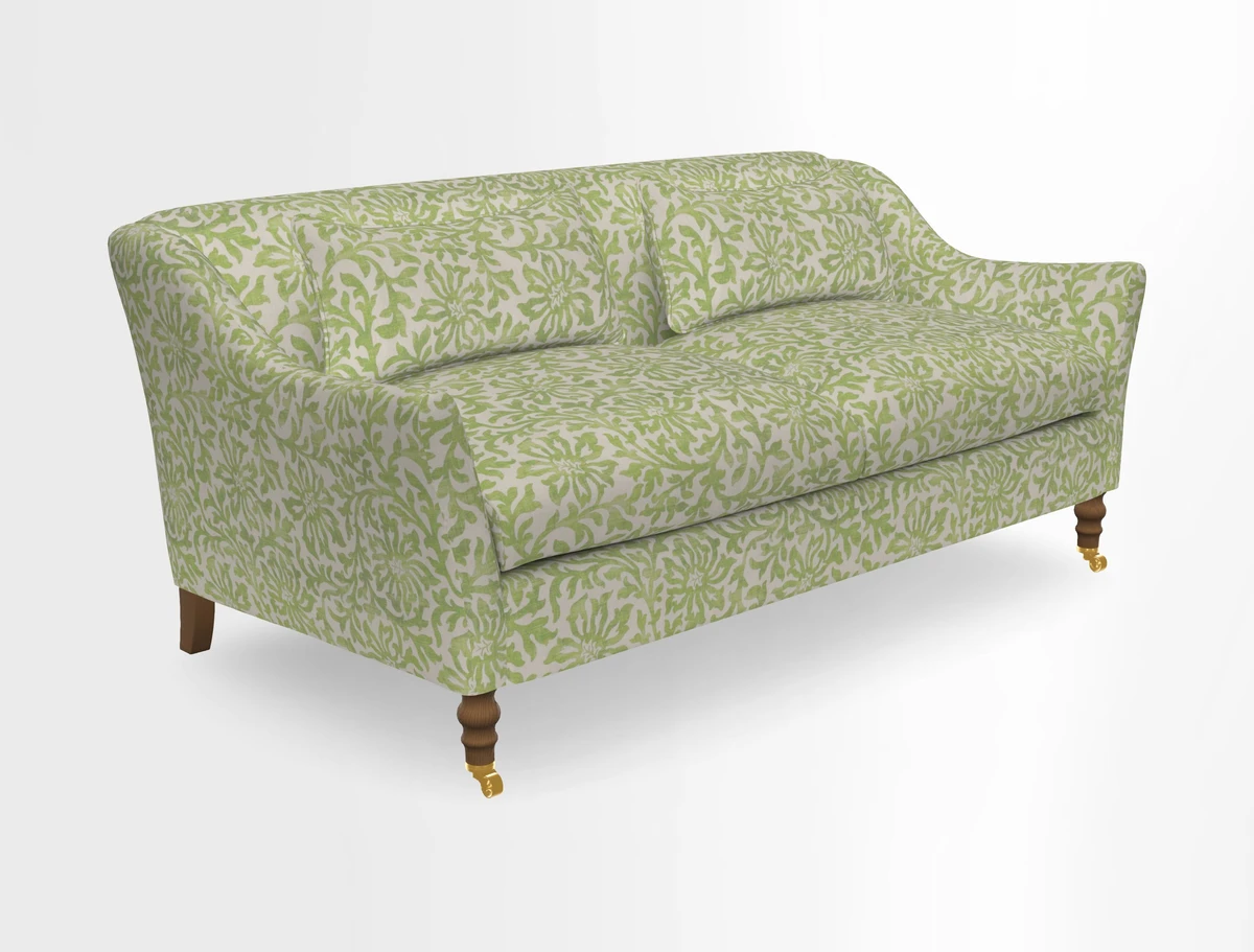 Cromer 3 Seater Sofa in RHS Botanicals Henry Moon Lions Tail Terracotta