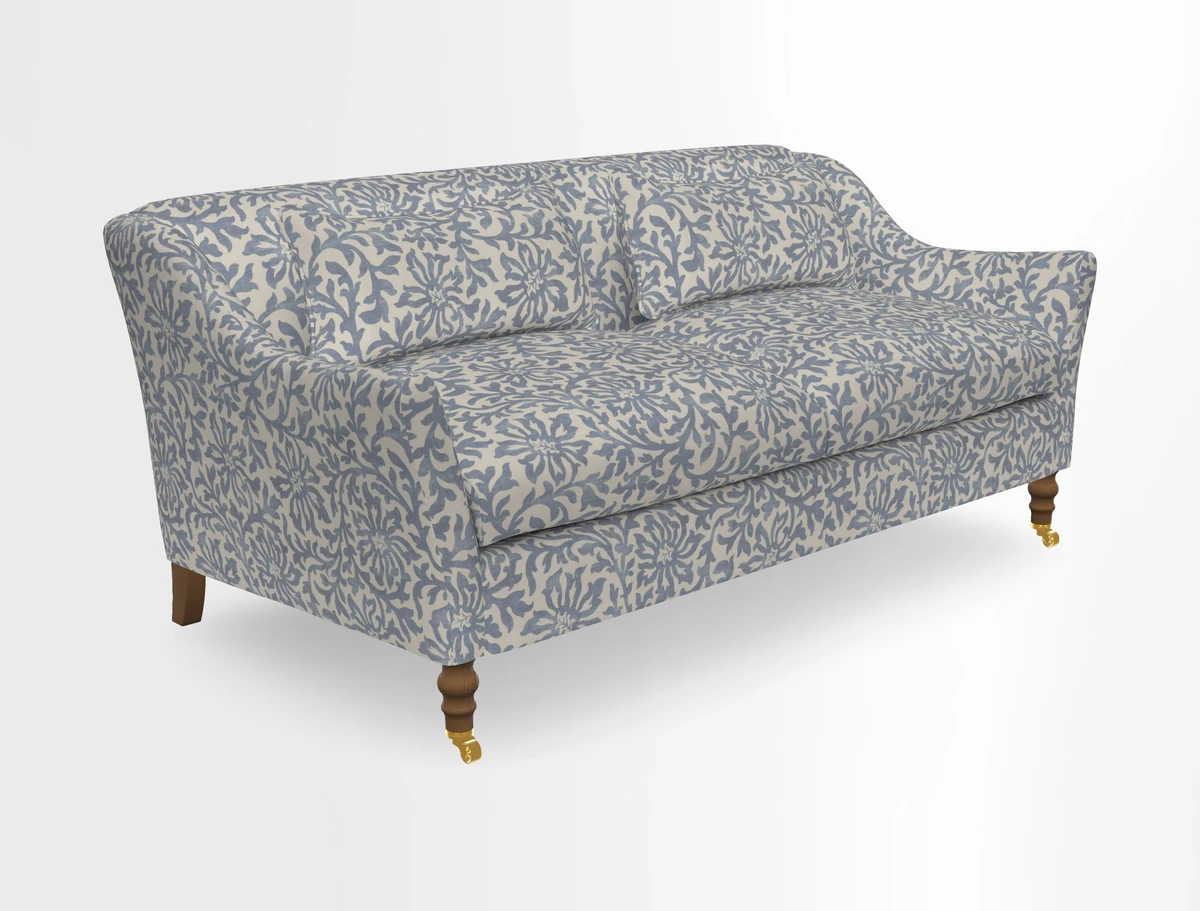 Cromer 3 Seater Sofa in RHS Botanicals Henry Moon Lions Tail Terracotta
