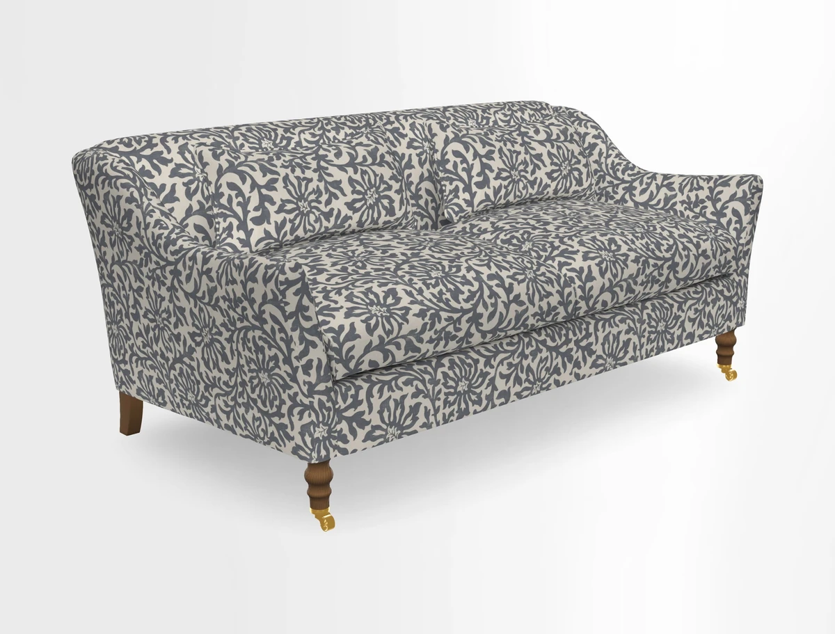 Cromer 3 Seater Sofa in RHS Botanicals Henry Moon Lions Tail Terracotta