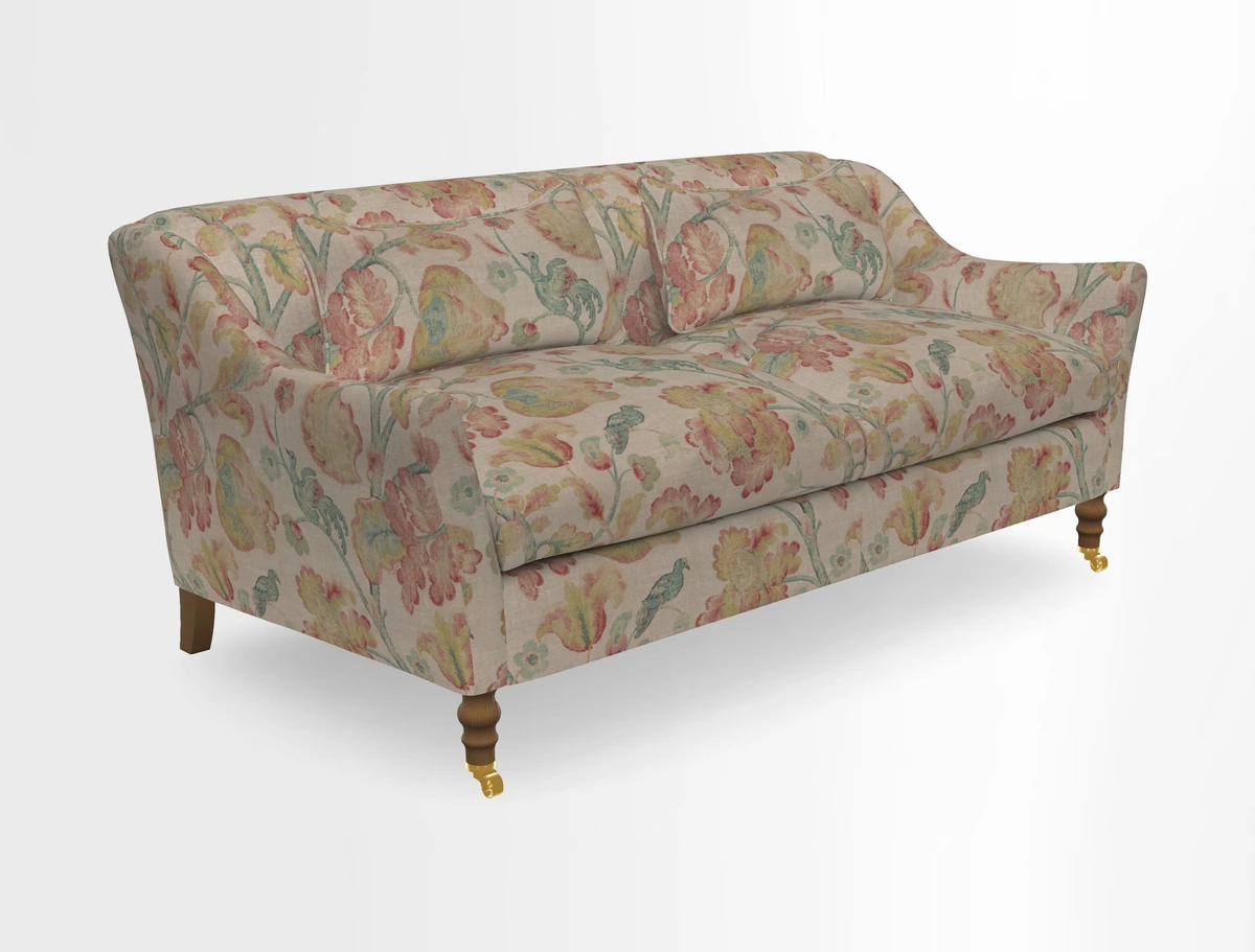 Cromer 3 Seater Sofa in RHS Botanicals Henry Moon Lions Tail Terracotta
