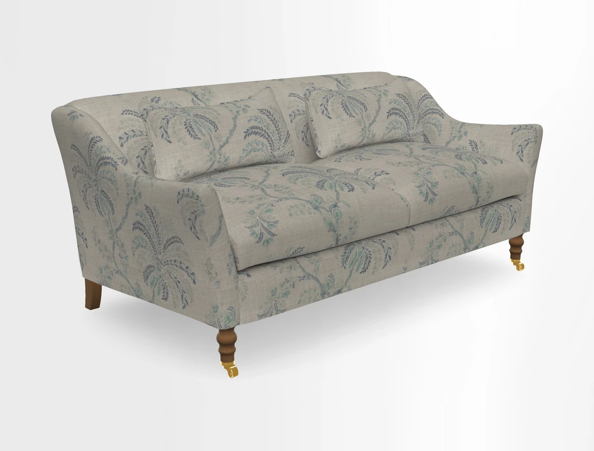 Cromer 3 Seater Sofa in RHS Botanicals Henry Moon Lions Tail Terracotta