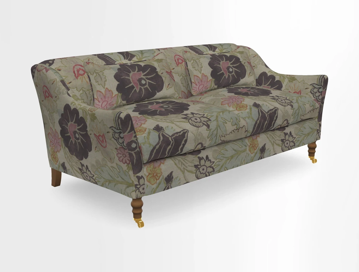 Cromer 3 Seater Sofa in RHS Botanicals Henry Moon Lions Tail Terracotta