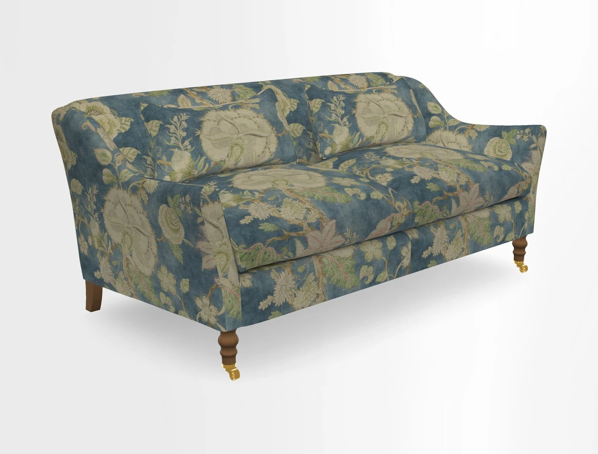 Cromer 3 Seater Sofa in RHS Botanicals Henry Moon Lions Tail Terracotta