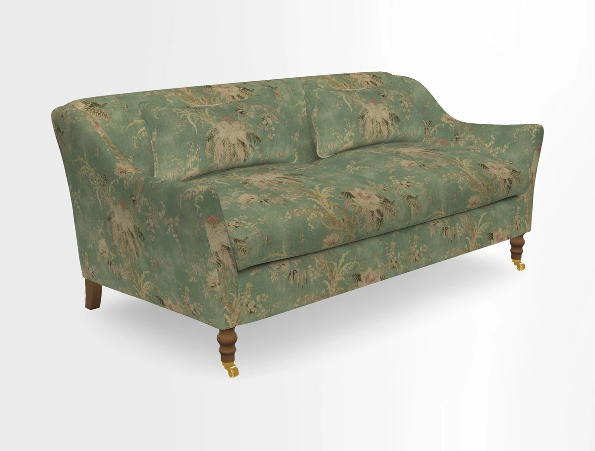 Cromer 3 Seater Sofa in RHS Botanicals Henry Moon Lions Tail Terracotta