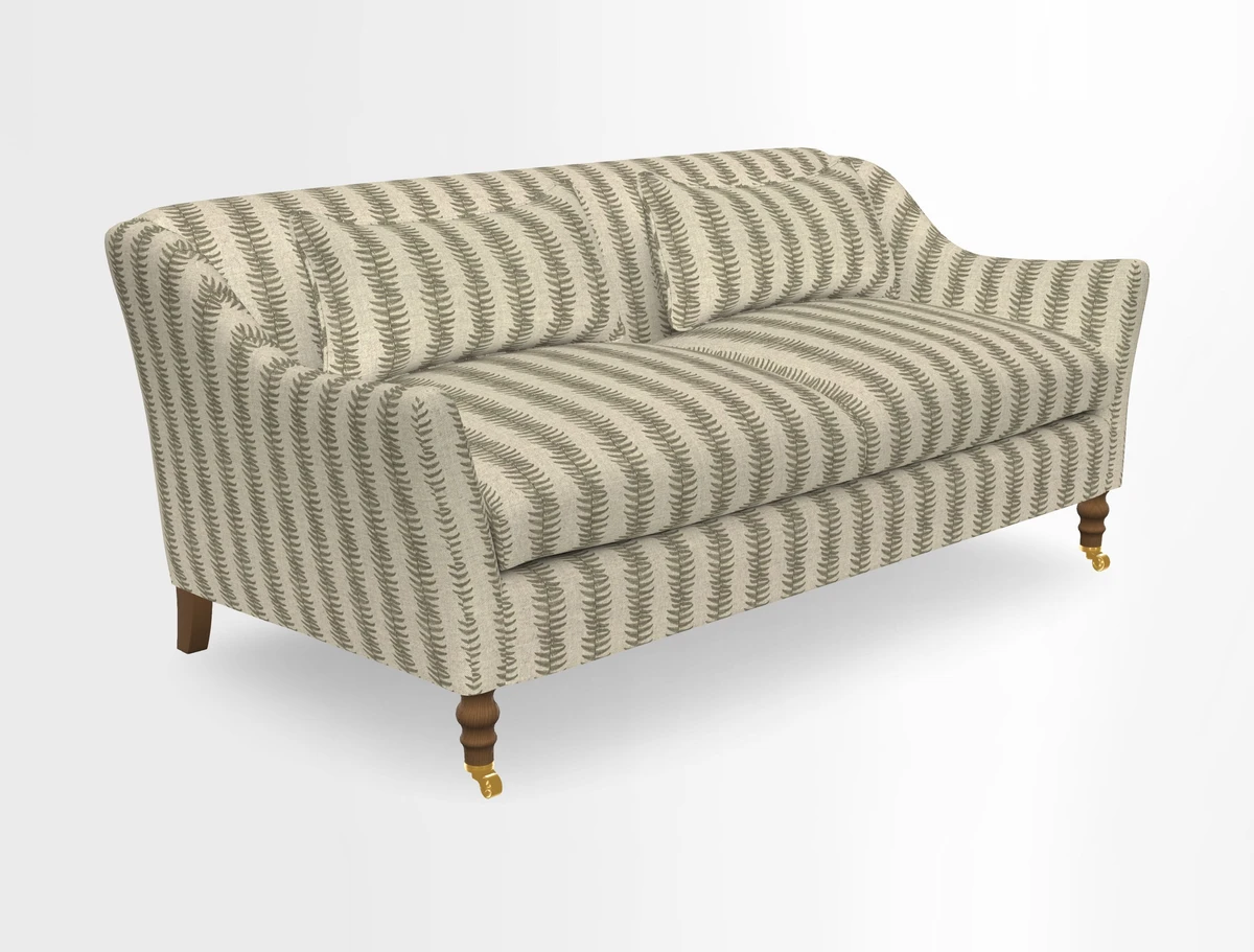 Cromer 3 Seater Sofa in RHS Botanicals Henry Moon Lions Tail Terracotta