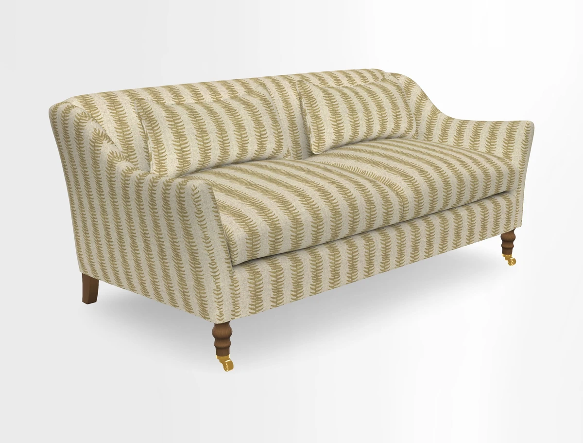 Cromer 3 Seater Sofa in RHS Botanicals Henry Moon Lions Tail Terracotta