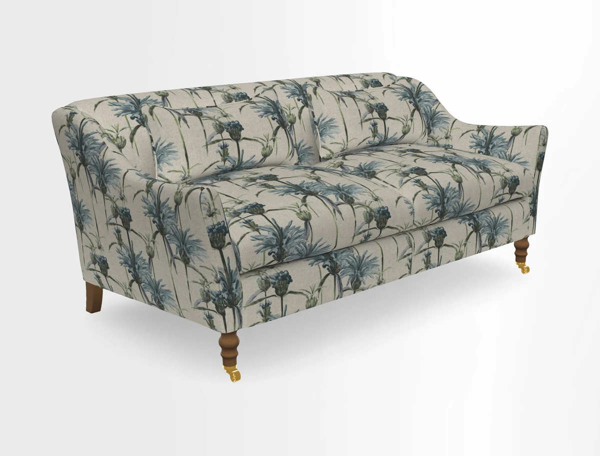 Cromer 3 Seater Sofa in RHS Botanicals Henry Moon Lions Tail Terracotta