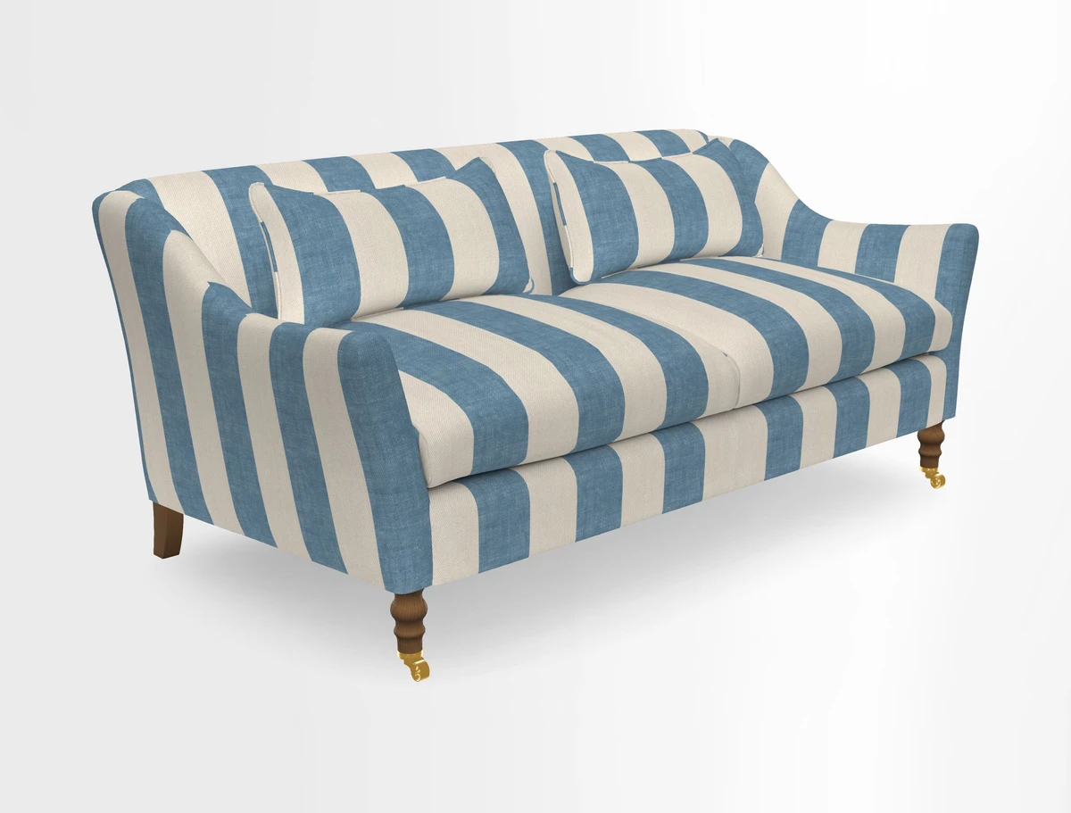 Cromer 3 Seater Sofa in RHS Botanicals Henry Moon Lions Tail Terracotta