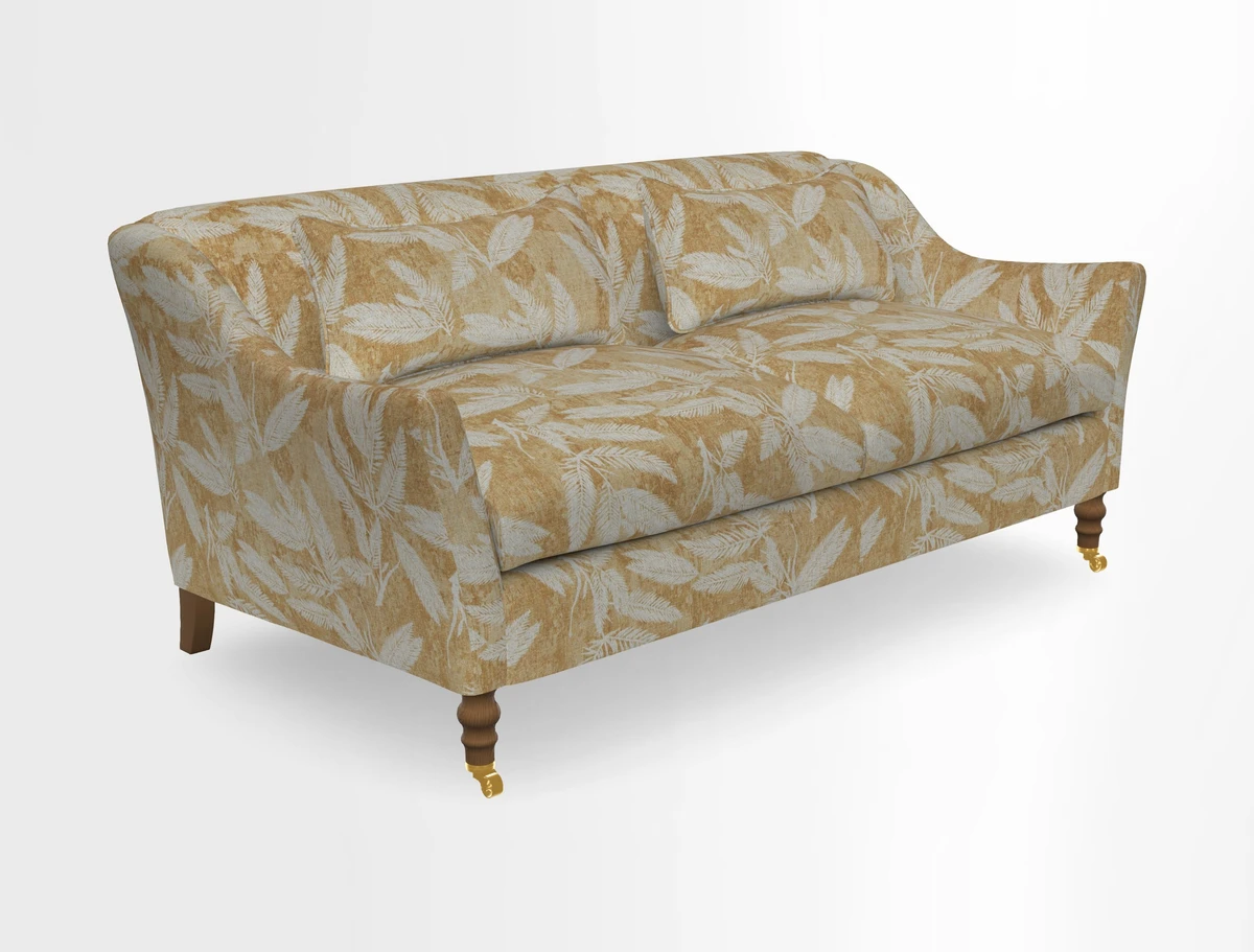 Cromer 3 Seater Sofa in RHS Botanicals Henry Moon Lions Tail Terracotta
