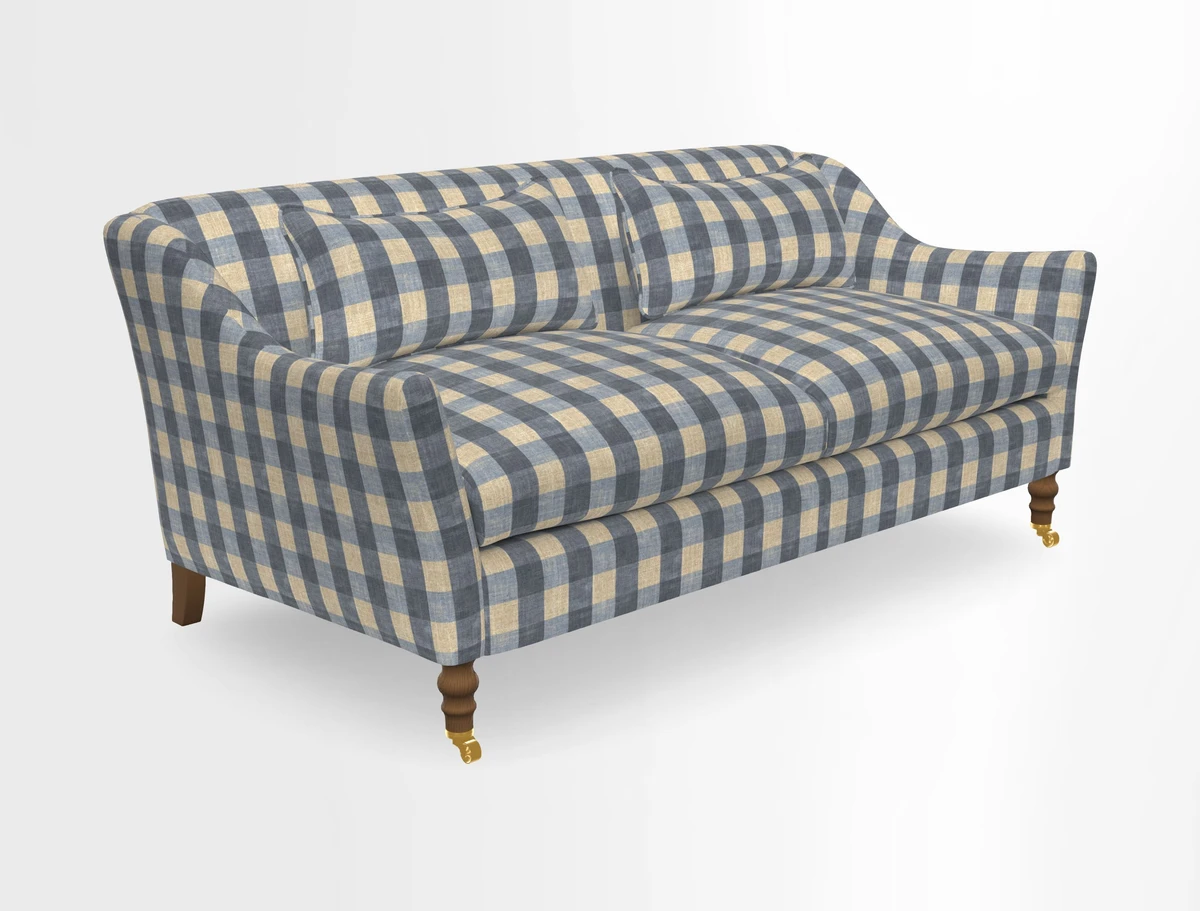 Cromer 3 Seater Sofa in RHS Botanicals Henry Moon Lions Tail Terracotta