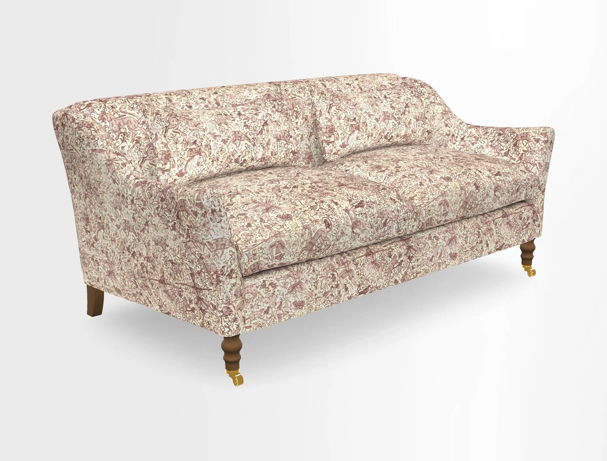 Cromer 3 Seater Sofa in RHS Botanicals Henry Moon Lions Tail Terracotta