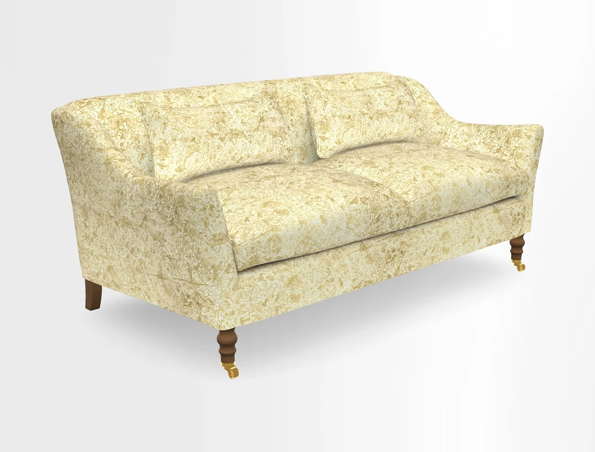 Cromer 3 Seater Sofa in RHS Botanicals Henry Moon Lions Tail Terracotta